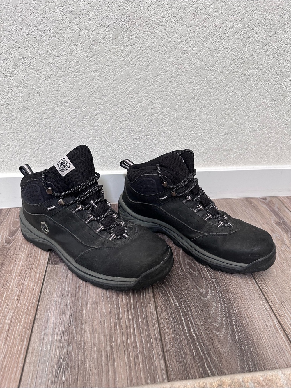 Timberland Men's Black Hiking Boots Leather Lace Up Ankle Boots Outdoor Sz 13